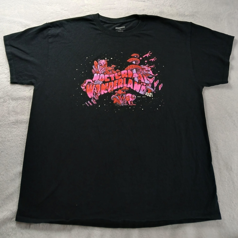 Nocturnal Wonderland‎ 2022 Concert Festival T-Shirt back to back print Size XL